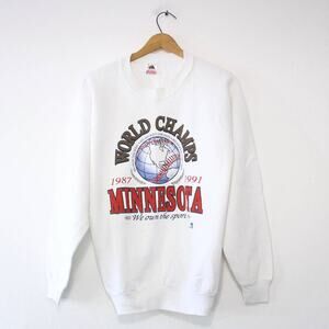 Vintage Minnesota Twins Baseball World Series Champions 1991 Sweatshirt XL